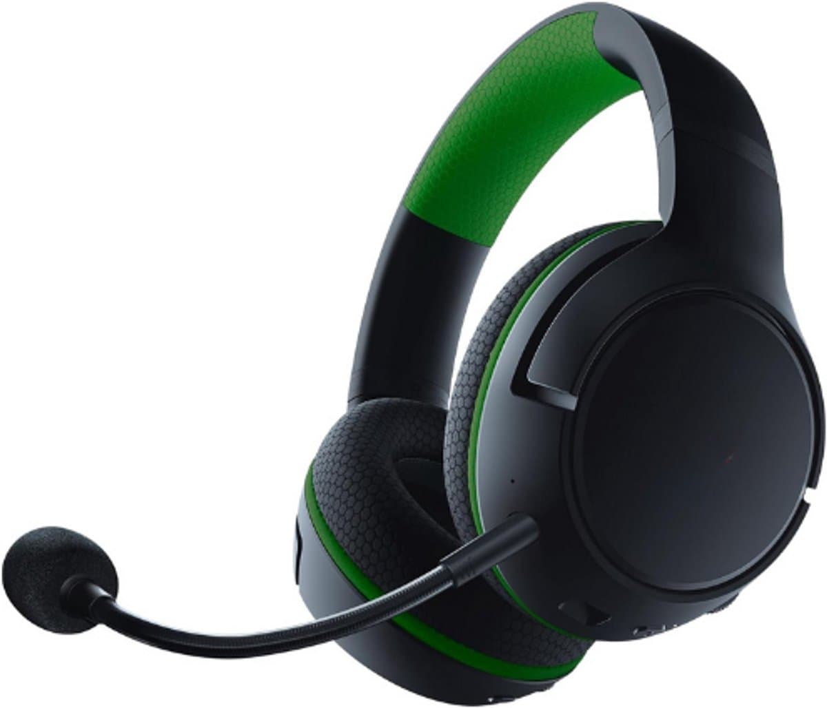 Draadloze Gaming Headset voor Xbox Series X/S + Xbox One + PC + Bluetooth (Wireless, Titanium-Drivers van 50 mm, Supercardioïde Microfoon) Zwart - Groen