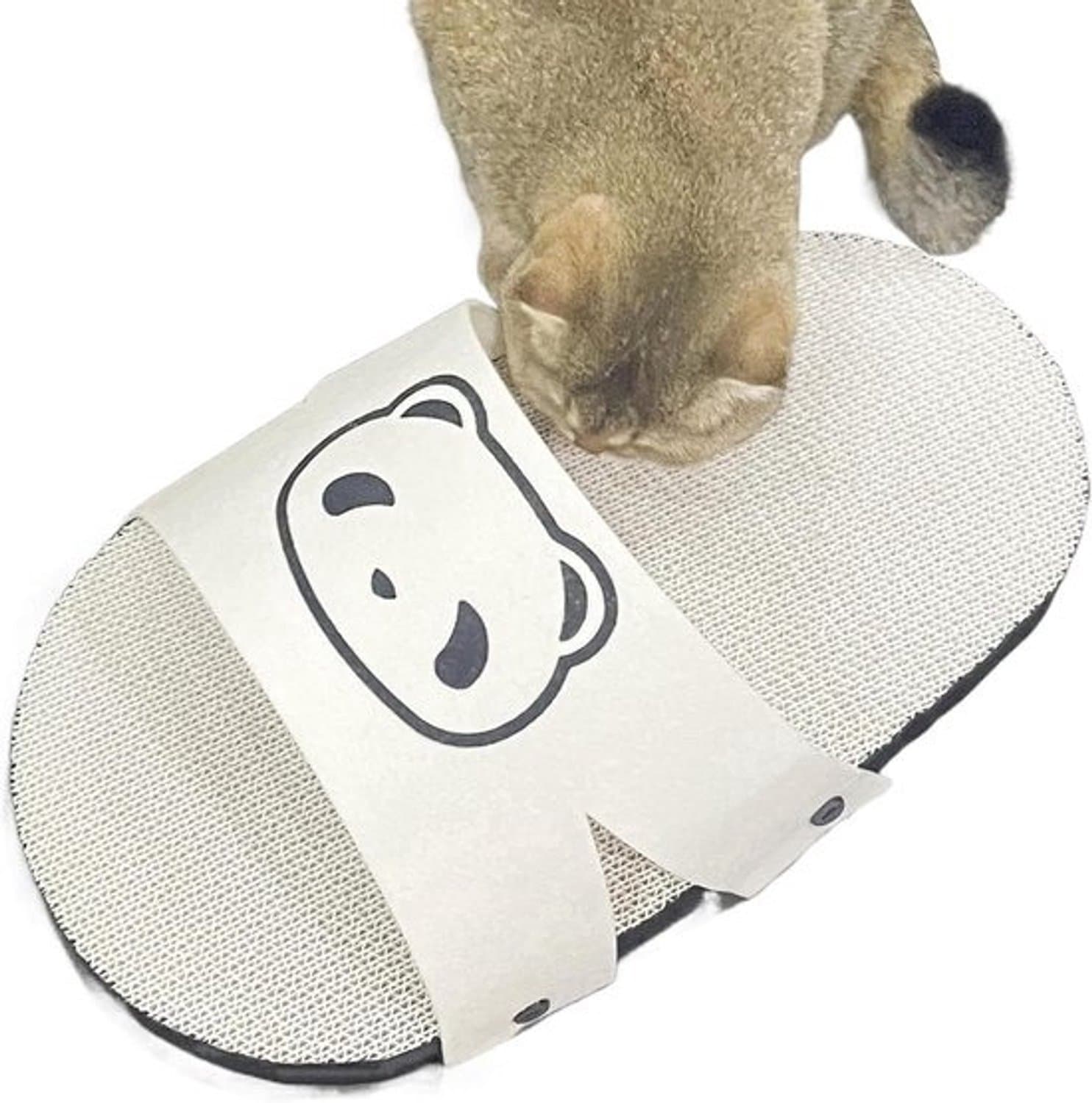 Kattenkrabboard Slipper - Krabplank voor katten - Meubelbescherming - Golfpapier en vilt - 50x27 cm - Niet gespecificeerd