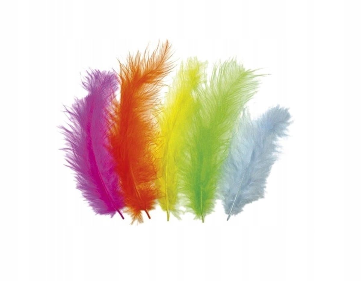 Titanum Decoratieve Veren Mix Neon Kleuren 25 Stuks