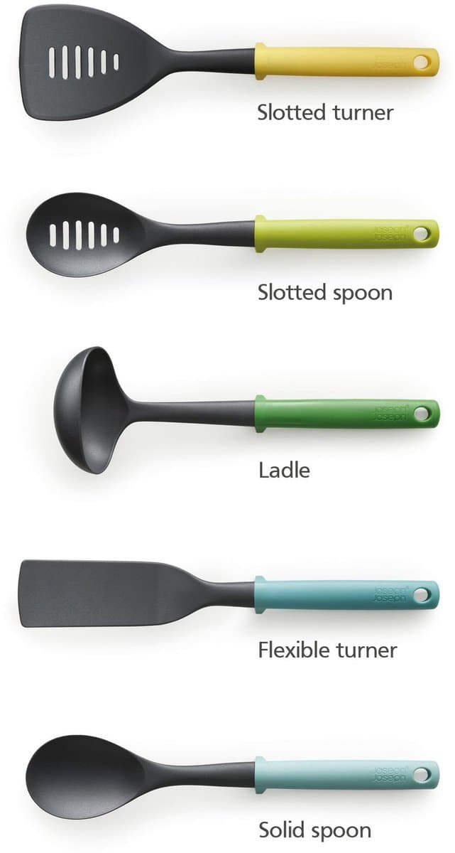 Joseph Joseph Duo Opal - Keukenhulpen met Steun Set van 5 Stuks - Ijzer - Multicolor -