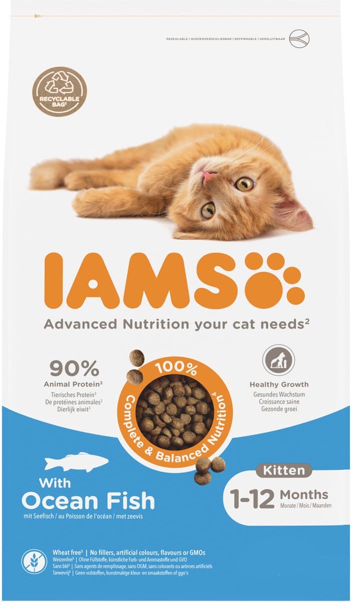 IAMS Kitten Kattenvoer met Oceaanvis 3 kg