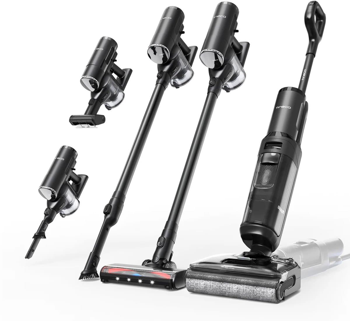 Tineco - Switch S7 Stretch Premium - draadloze Vloerreiniger & steelstofzuiger - Stofzuigt en dweilt harde vloeren tegelijkertijd - 50 min accuduur