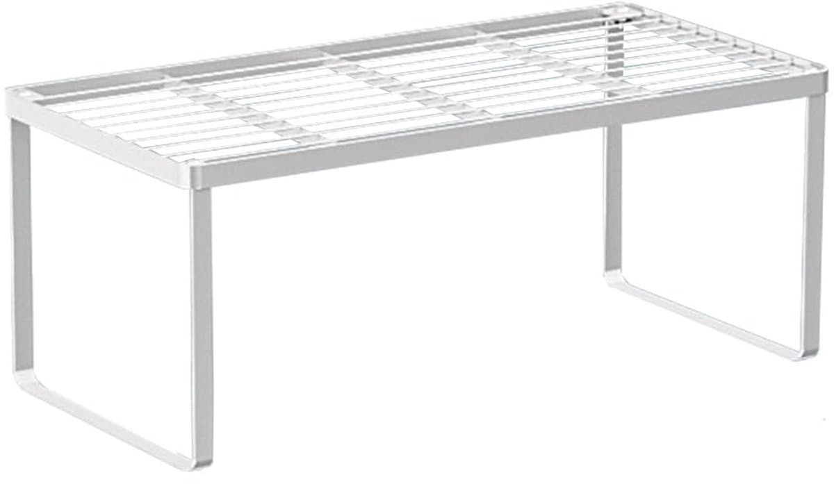 Ibenzoa® Stapelbaar metalen opbergrek voor keuken en kantoor met ruimtebesparend ontwerp