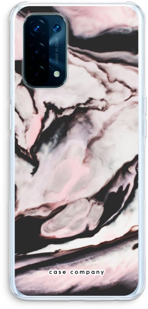 Case Company® - Hoesje geschikt voor Oppo A93 5G hoesje - Roze stroom - Soft Cover Telefoonhoesje - Bescherming aan alle Kanten en Schermrand