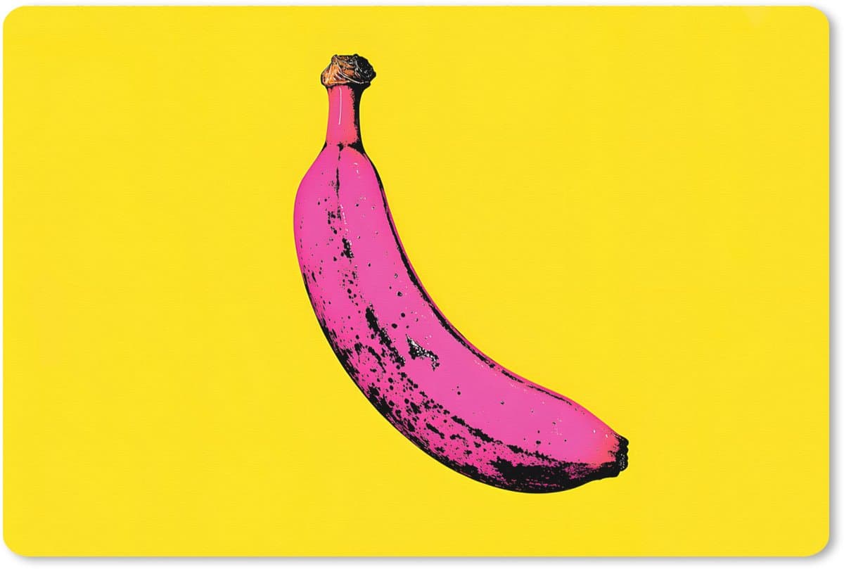 Muismat XXL 120x80 cm - Bureau onderlegger - Bureau mat Banaan - Grafisch - Geel - Bureaumat - Gaming mousepad xl - Bureaulegger groot - Computer deskmat