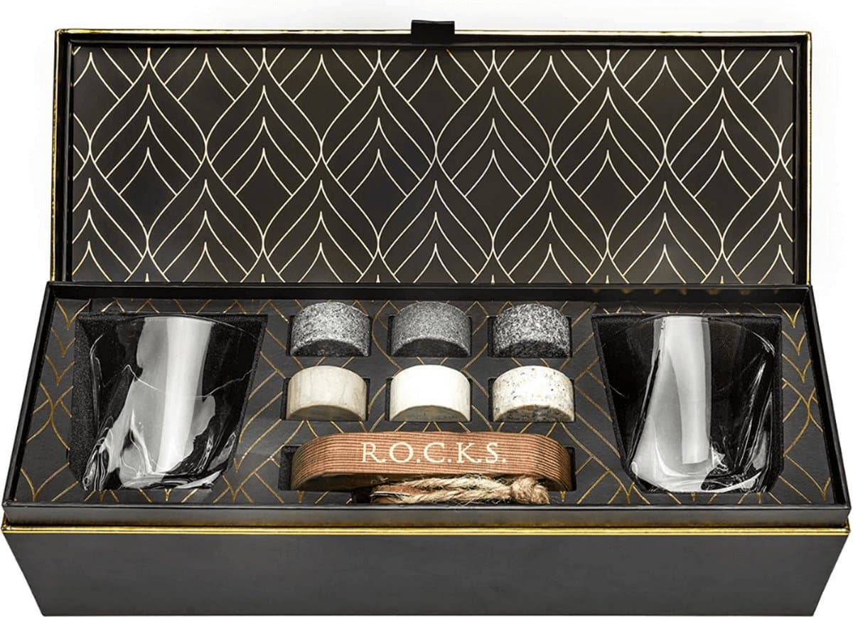 Rocks The Connoisseur's Set - Twist Whiskey Glass Edition - Whiskey - Glazen - Stones - Set - Cadeau