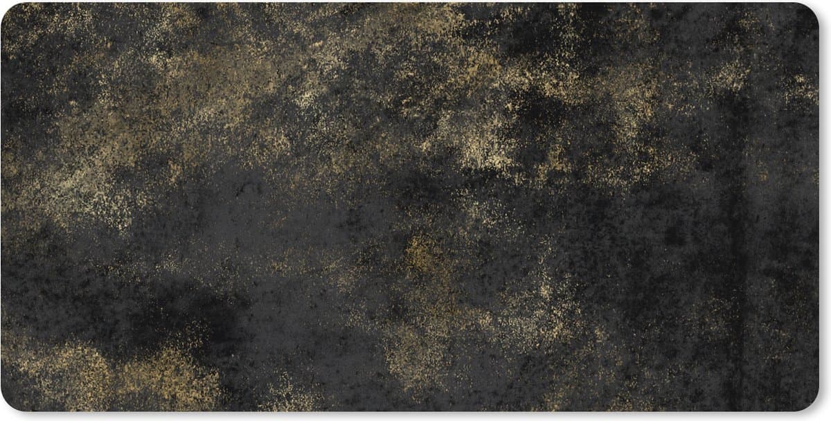 Muismat XXL 80x40 cm - Bureau onderlegger - Bureau mat Zwart - Goud - Luxe - Glitter - Bureaumat - Gaming mousepad xl - Bureaulegger groot - Computer deskmat