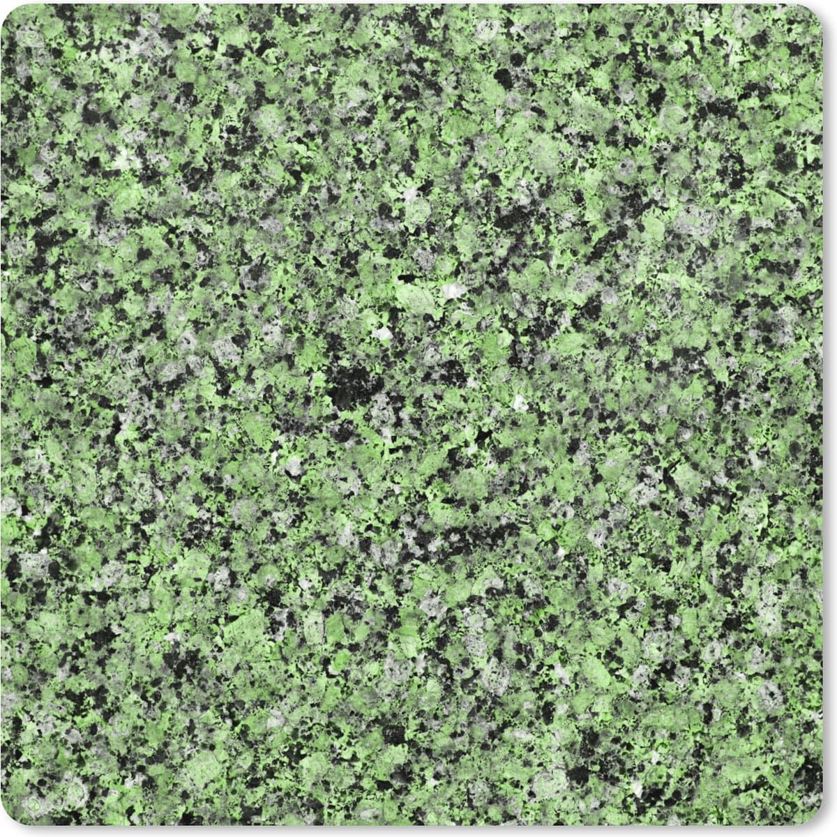 Muismat XXL 40x40 cm - Bureau onderlegger - Bureau mat Steen - Groen - Graniet print - Zwart - Bureaumat - Gaming mousepad xl - Bureaulegger groot - Computer deskmat