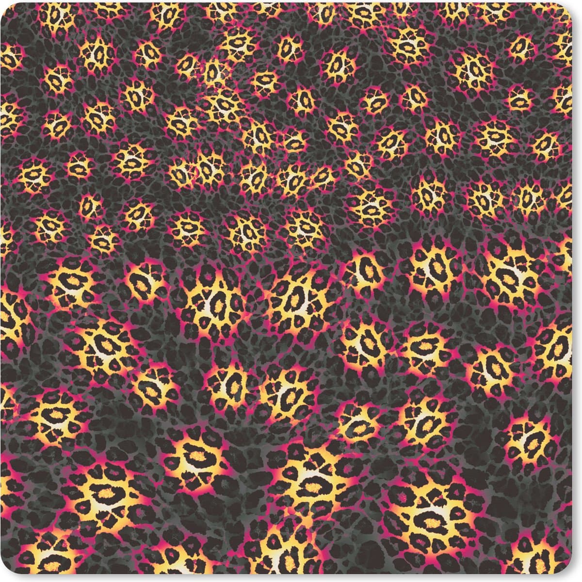 Muismat XXL 60x60 cm - Bureau onderlegger - Bureau mat Luipaard - Patronen - Roze - Bureaumat - Gaming mousepad xl - Bureaulegger groot - Computer deskmat