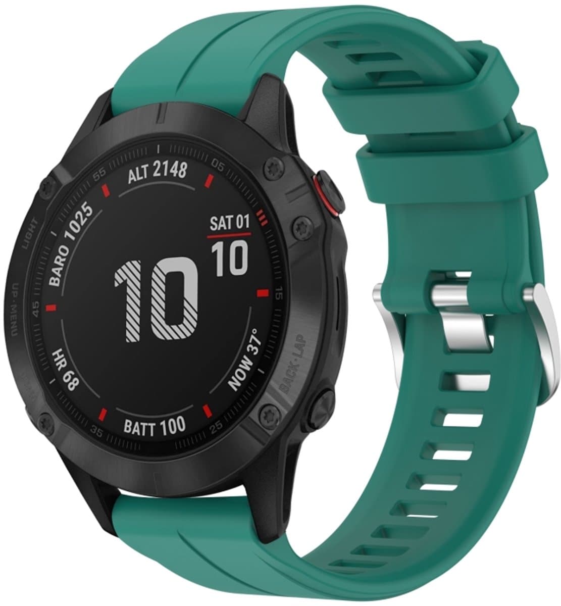 Voor Garmin Fenix 6 Pro GPS 22 mm Solid Color Silicone Watch Band (groen)