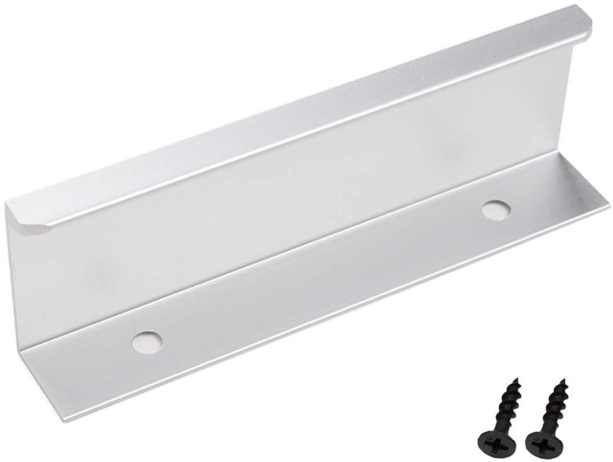 Dailygoods- Ladeknop Aluminiumlegering - Zilver - Handgreep - Minimalistisch - Antislip - Voorgeboorde gaten - 150mm algemeen - Kastknop
