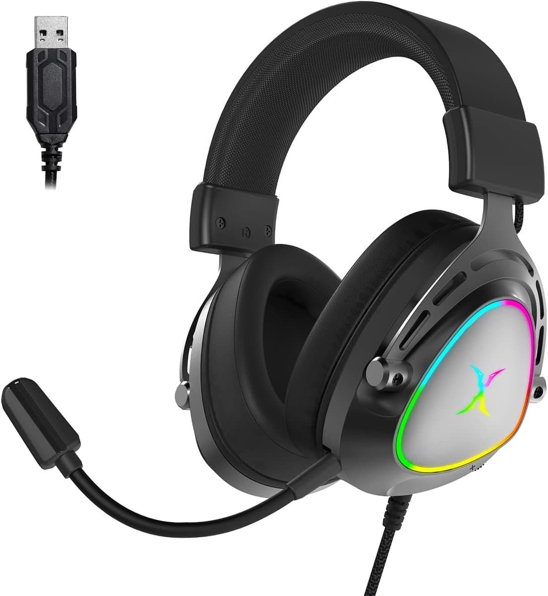 Gaming Headset - PC Headset - Immersief Gamen - Virtueel 7.1 Surround - 50 mm Driver - Zwart