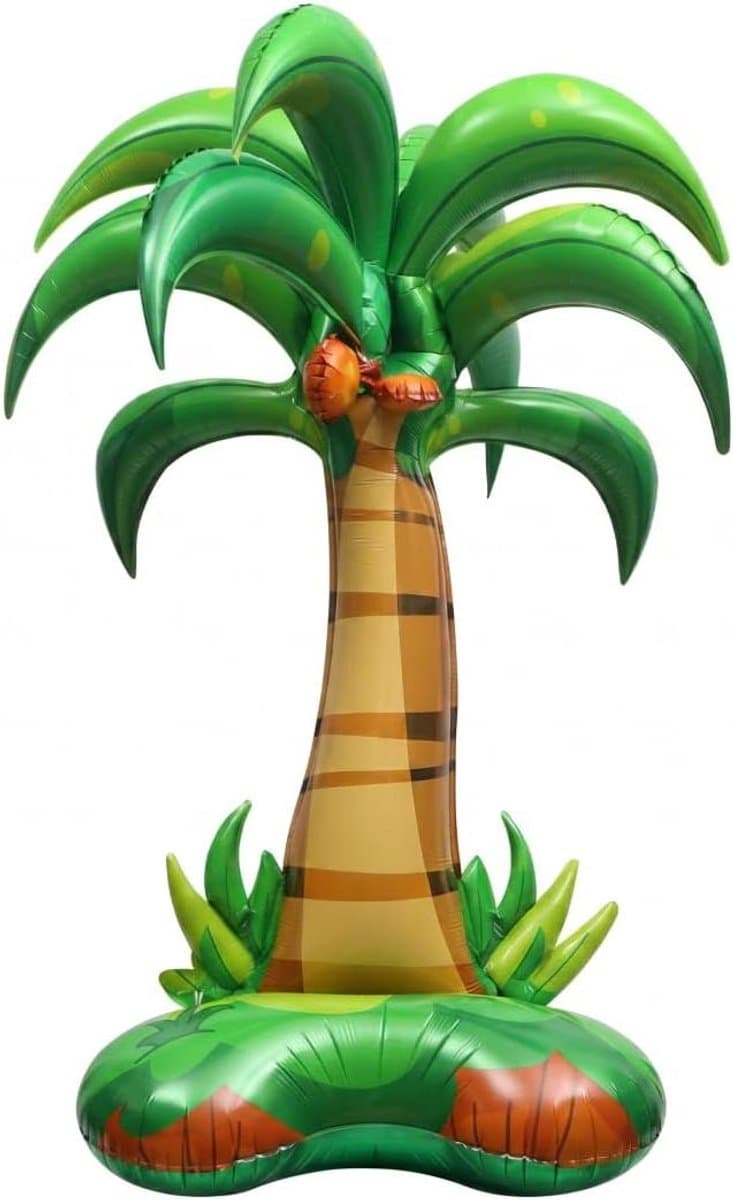 Opblaasbare Palmboom Ballon - Zelfstaande Tropische Decoratie - Feestversiering Creëren - Realistisch 4D Ontwerp - 132 cm - Groen en Bruin