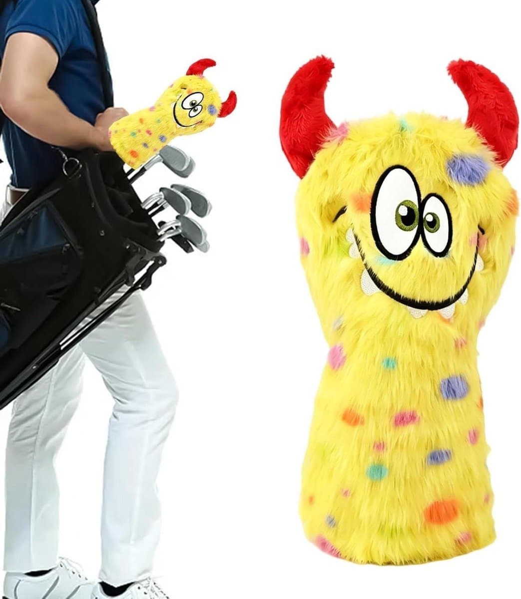 Golfhoofd Covers - Pluche Beschermers - Club Bescherming - Zachte Wikkeling - 34x20cm - Gespot Monster