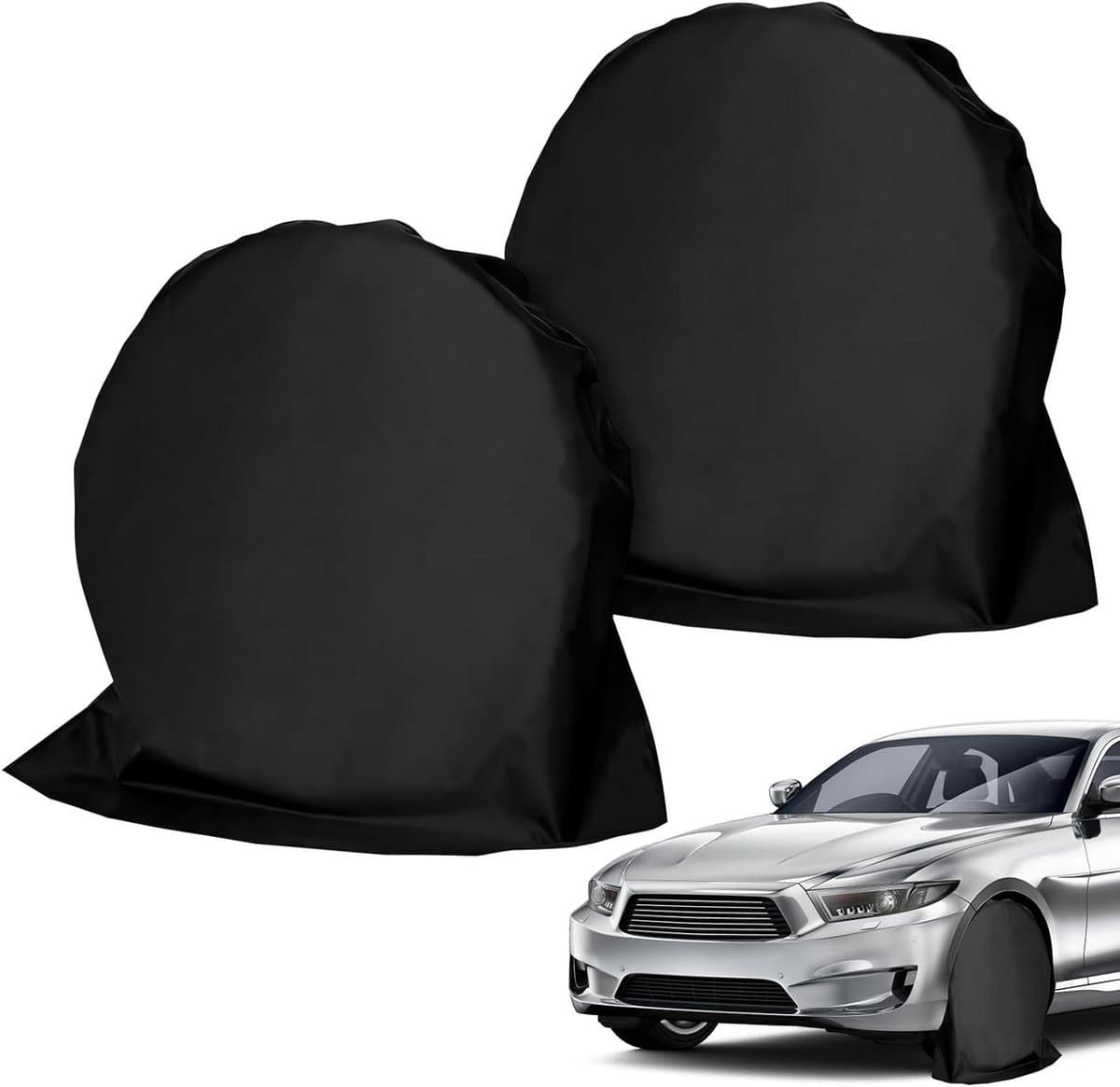 Wielbeschermhoezen - Bandhoezen Caravan - Banden Beschermen - Waterdicht Polyester - 27-29 inch - Zwart