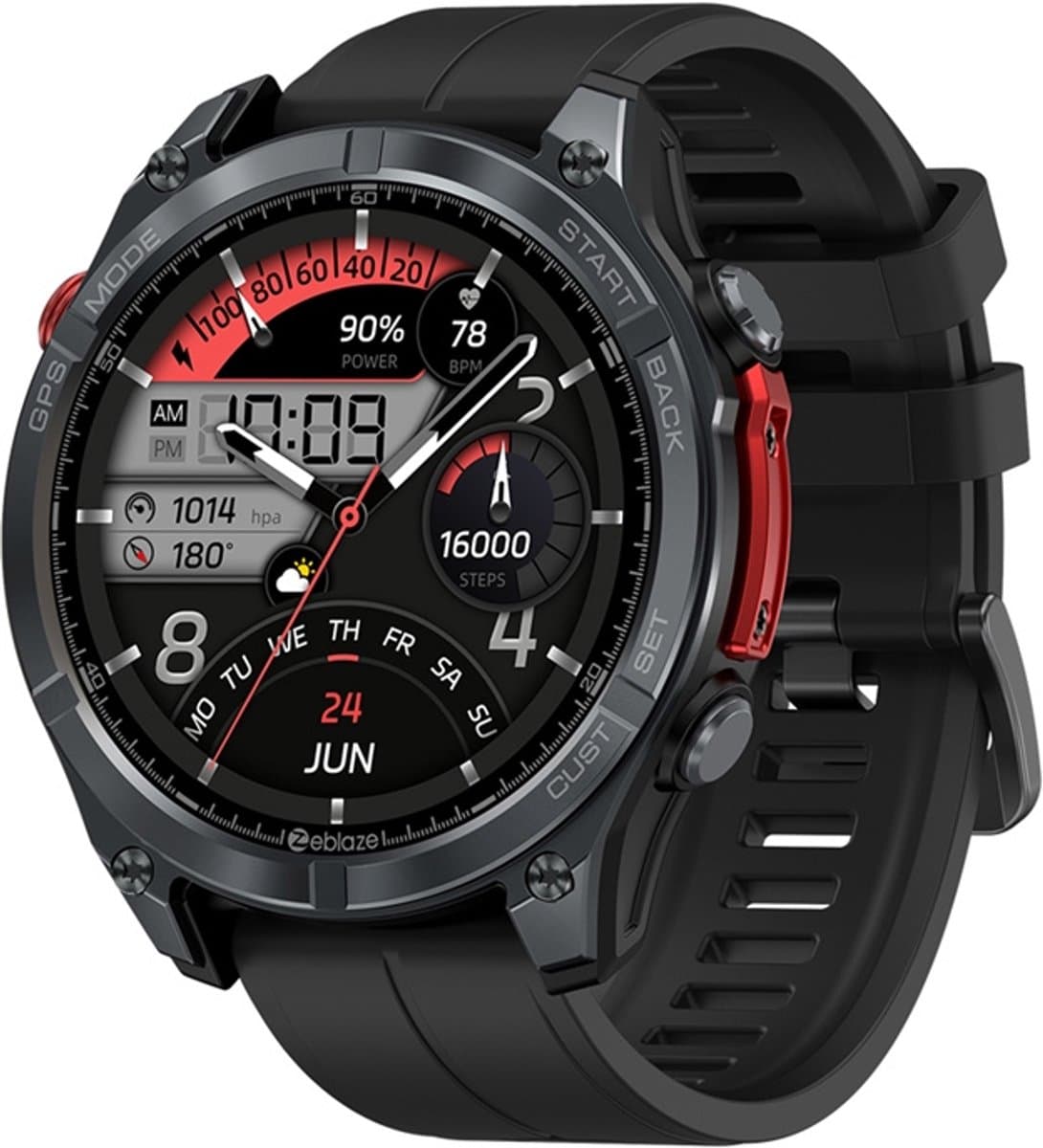 Zeblaze Smartwatch Stratos 4 Voor Android Ios Fitnesshorloge Met Scherm