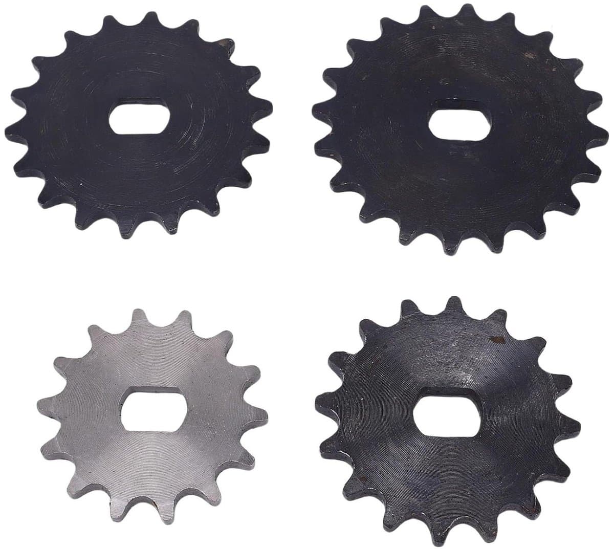 Kettingtandwiel Set - Motorfiets Tandwiel - Krachtoverbrenging Verbeteren - Hoge Hardheid Staal - 4 Maten 14T-20T - Zilver