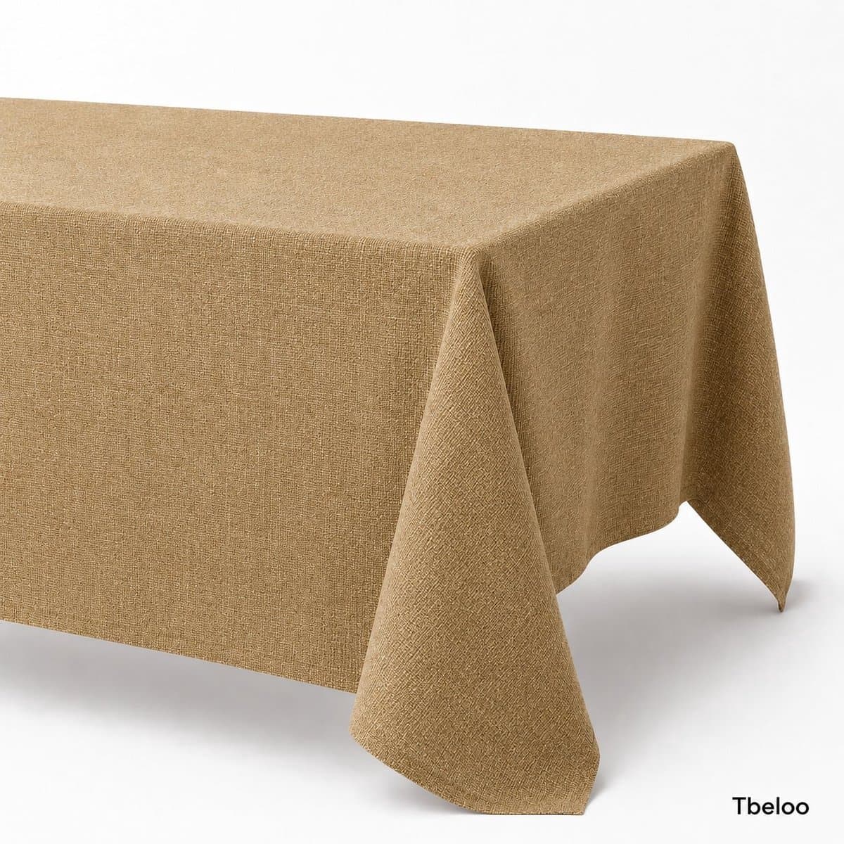 Tbeloo Tafelkleed Linnenlook Waterafstotend, 130x130 cm, Bruin