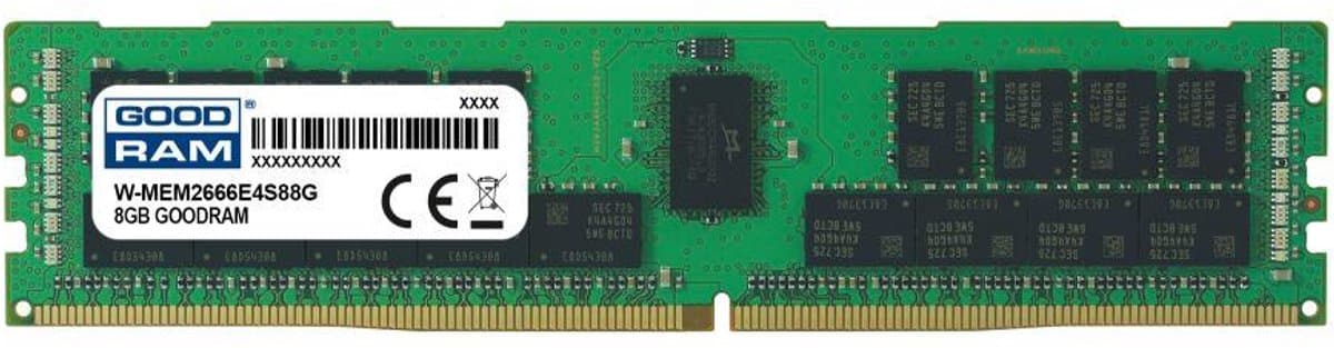 Goodram W-MEM2666E4S88G geheugenmodule 8 GB 1 x 8 GB DDR4 2666 MHz ECC