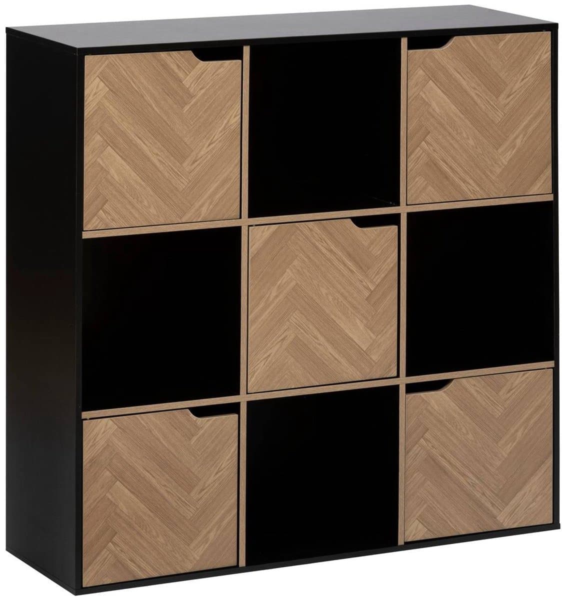 5five Mix'n Door Chevrons Plankeenheid - Zwart, 100,5 x 32 x 100,5 cm