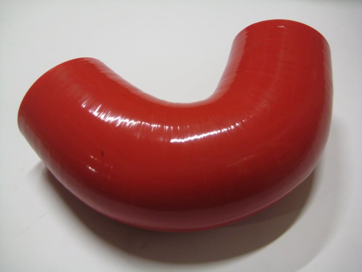 135 Graden bochten silicone - Rood, 60mm