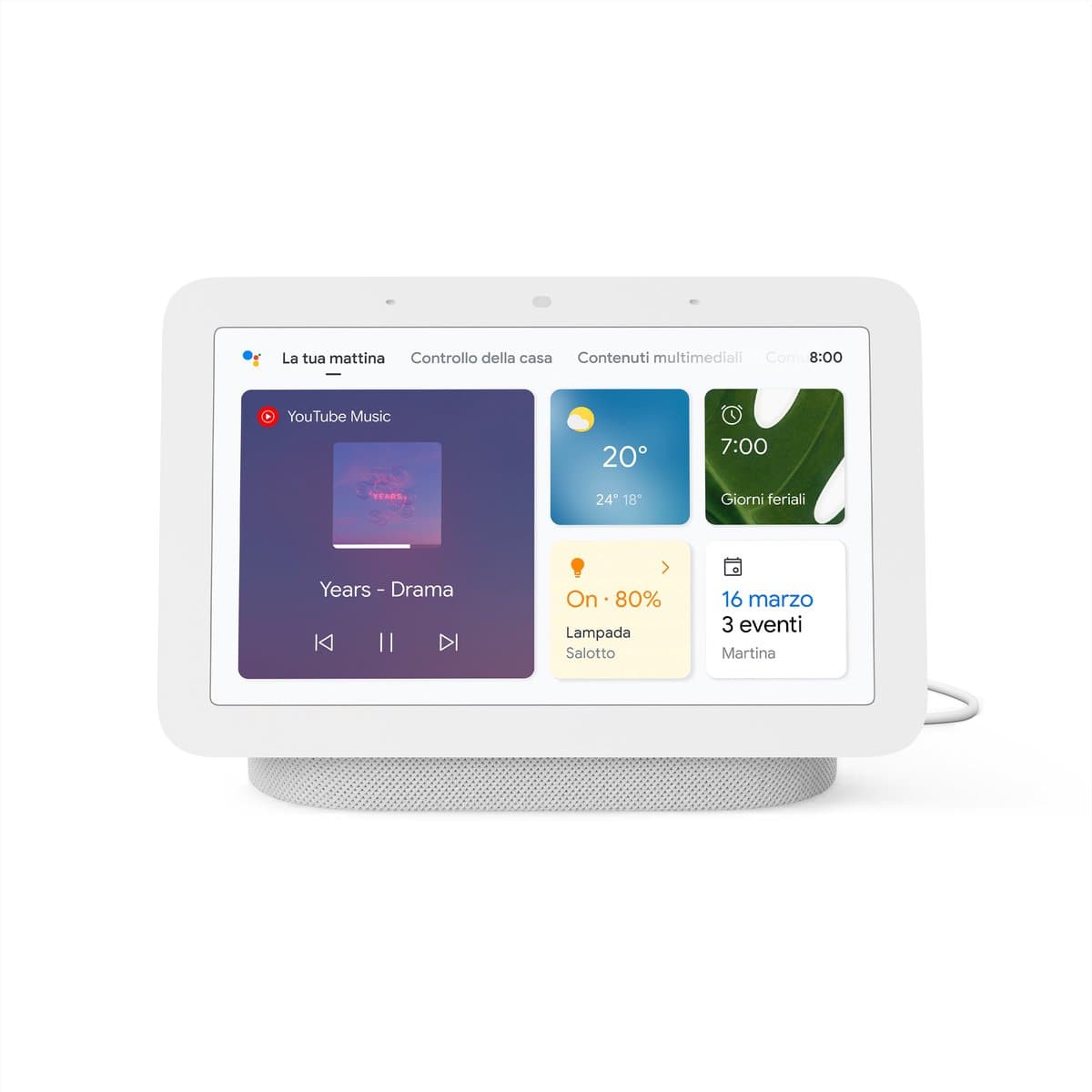 Google Nest Hub (2e generatie) - Chalk