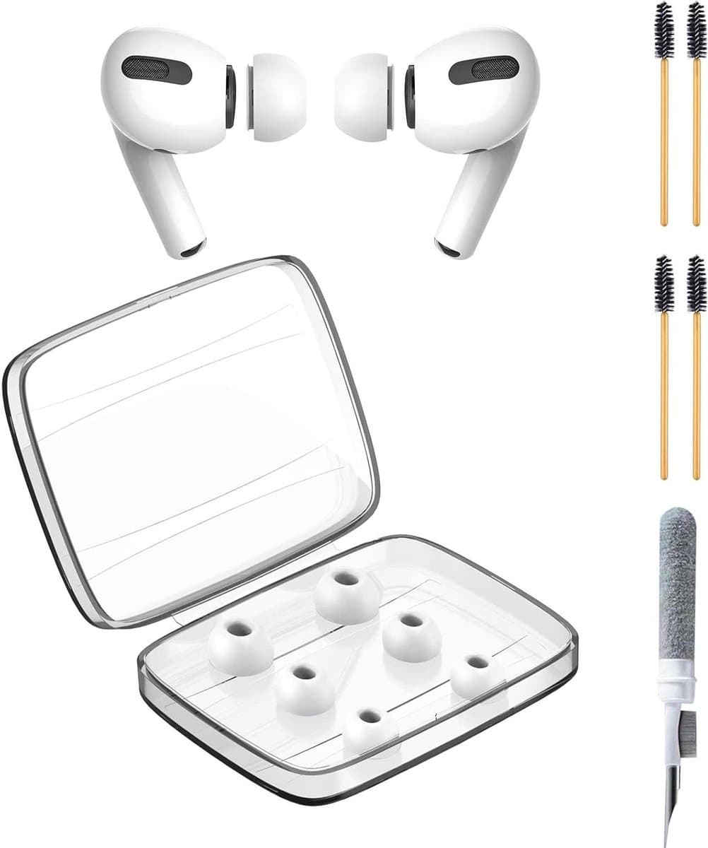 Allecto Plus - Set van 3 paar reserveoordopjes voor draadloze oortjes met reinigingsset - Siliconen oordopjes in verschillende maten met opbergdoosjQuery21008534703543693428_1633447335007S/M/L