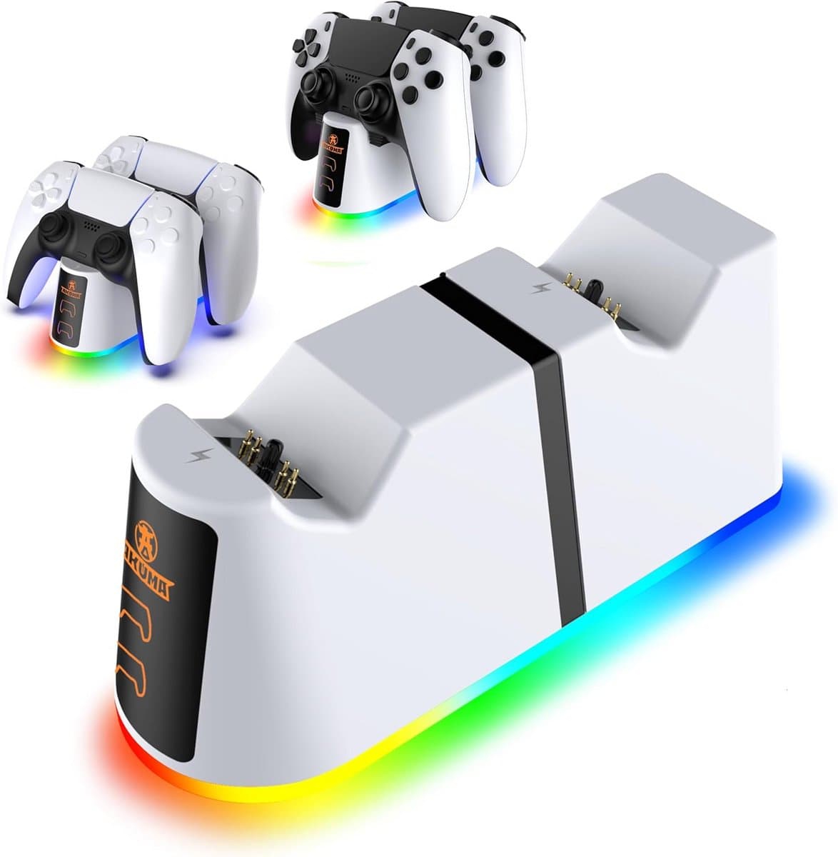Oplaadstation voor PS5 Controller met 10 RGB Lichtmodi