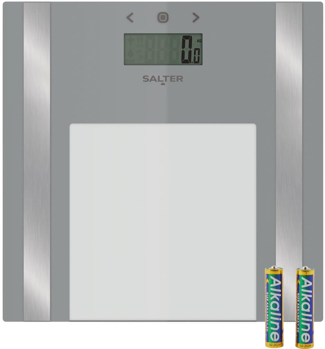 Salter Digitale Glazen Analyseweegschaal– Gewicht/Vet/Water/Bmi, 180Kg