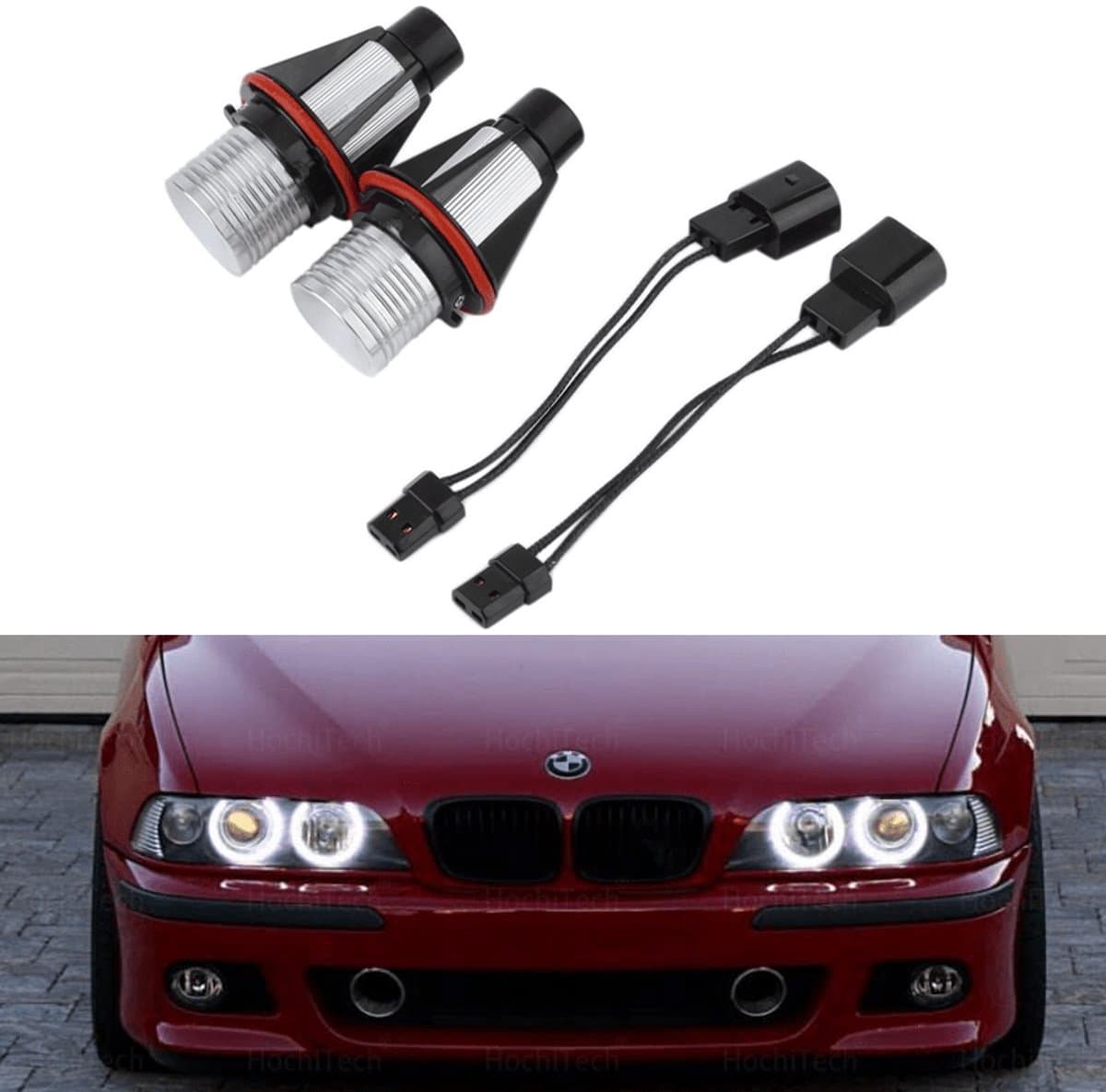 VCTparts® Witte led 6500K H8 Canbus Angel Eye Verlichting Voor Bmw E87 E39 M5 E60 E61 E63 E64 X3 E83 X5 E53