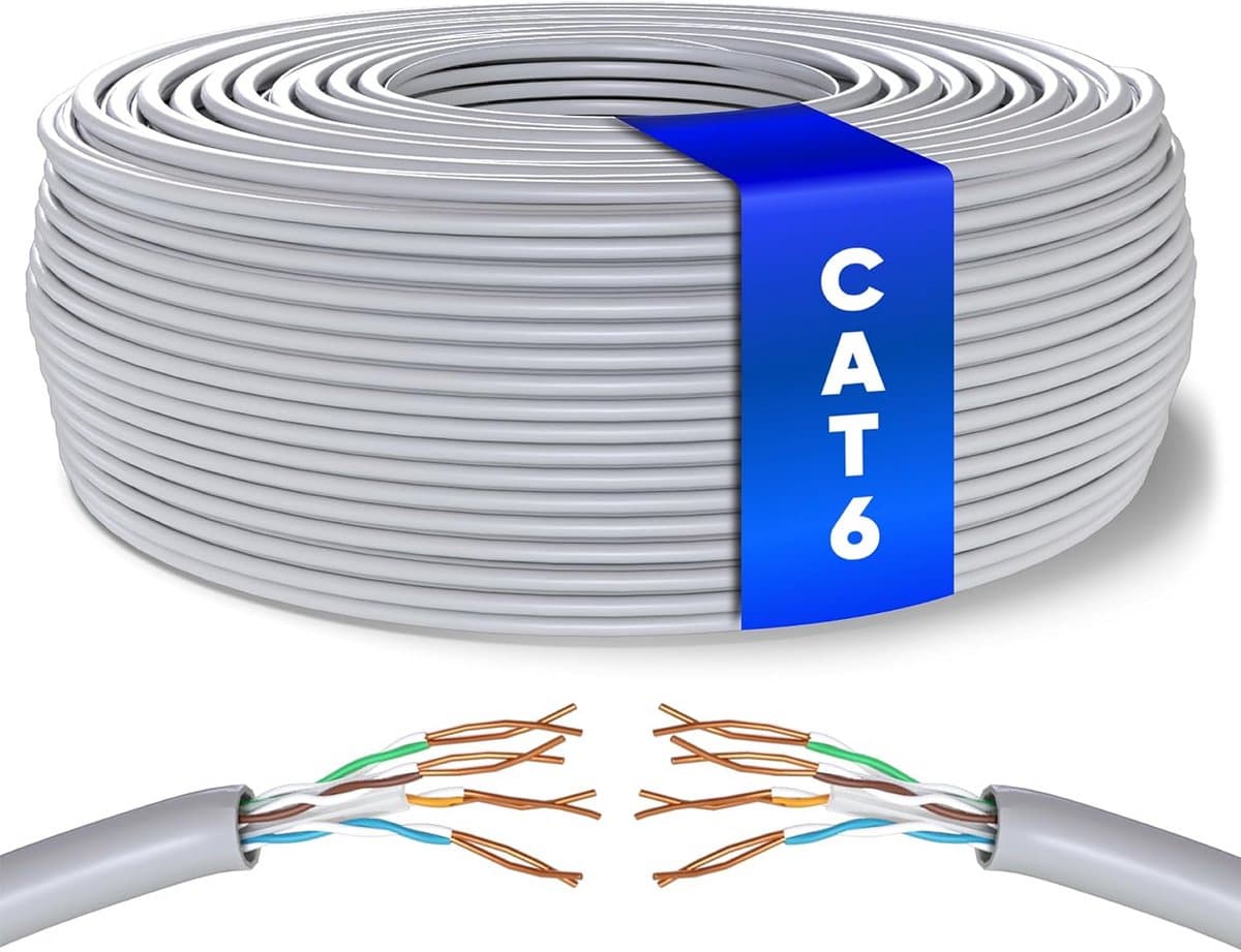 UTP Netwerkkabel CAT6 Gepoeder Koper voor Snelle Gigabit Internetverbinding (25 Meter, Grijs)