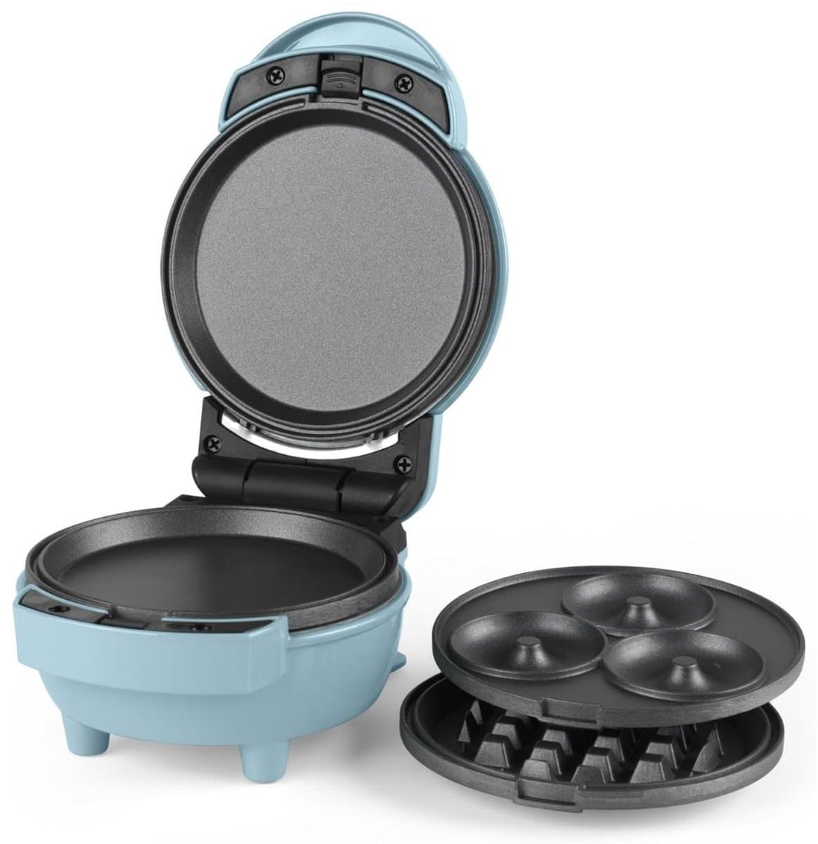 RVV® Wafelijzer met verwisselbare platen - Wafelijzer - Blauw - 13cm x 17cm x 9cm