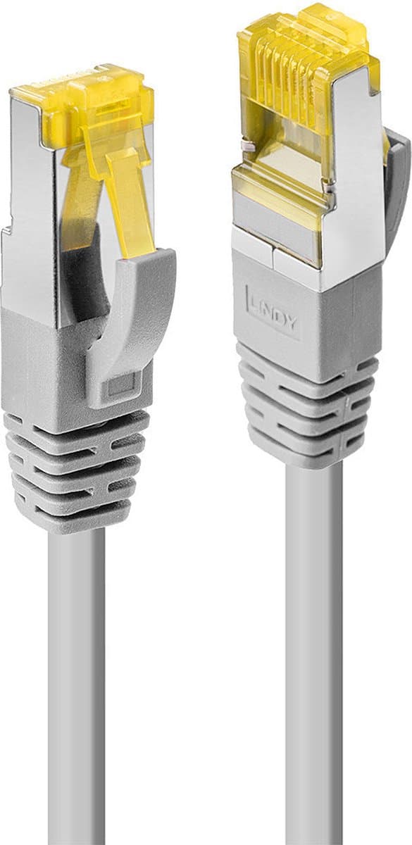 LINDY 47260 RJ45 Netwerkkabel, patchkabel CAT 6a (losse kabel CAT 7) S/FTP 0.30 m Grijs Snagless 1 stuk(s)