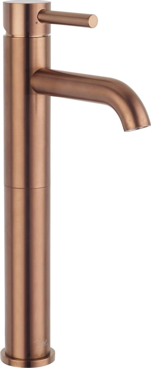 Ben Lavion Wastafelkraan - 22 cm Hoge uitloop - Geborsteld Koper
