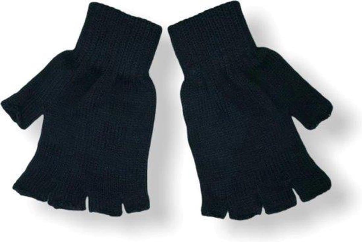 2 Paar Donex Handschoenen zonder vingers zwart