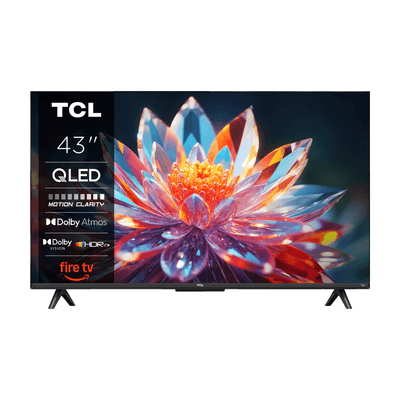 TCL 43T6C 43 inch QLED 4K HDR-tv, Fire TV (smart-tv met Dolby Vision en Atmos, HDR10+, druk op de knop en vraag Alexa)