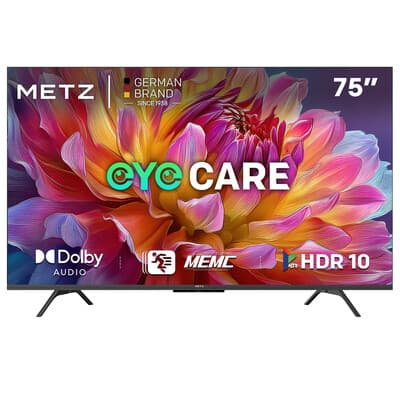 METZ 75MUF7000Z 75-inch (191 cm) Google TV met Eye Care (oogbescherming), 4K UHD, Dolby Vision & Atmos, HDR10, functie om de afstandsbediening te lokaliseren, drievoudige tuner, CI+