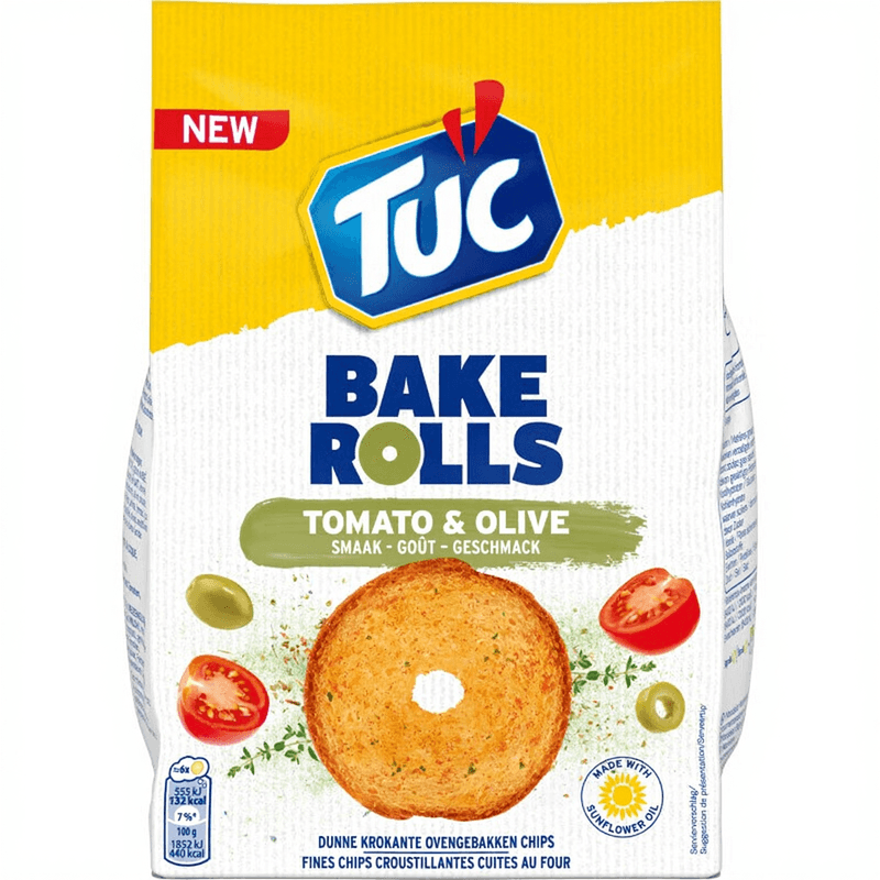 Tuc Bake Rolls Tomaat Olijf - 150 g