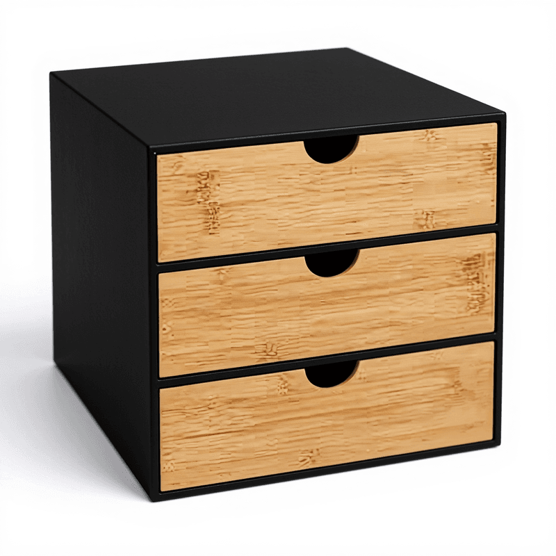 5five Bamboe Lade-eenheid - Zwart, 25 x 24 x 31 cm