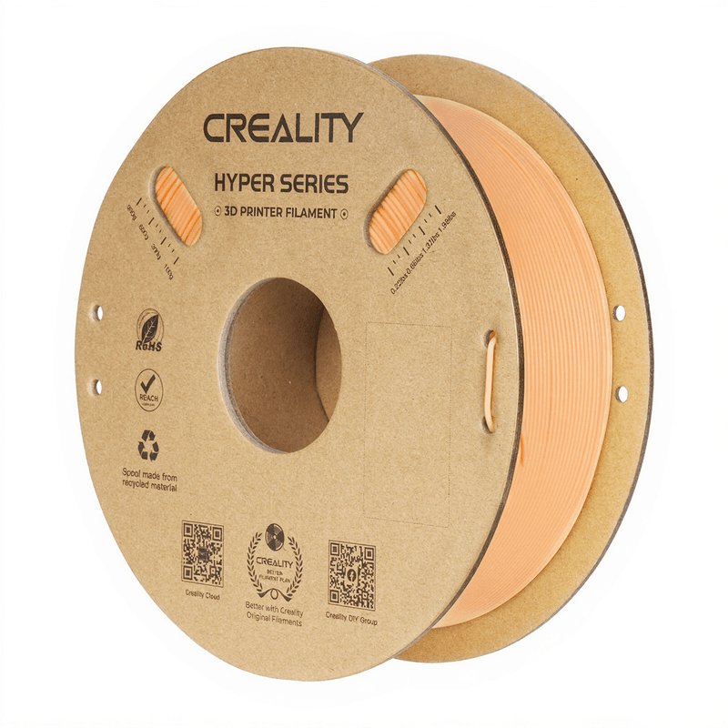 Creality Hyper PLA Peach Powder 1 kg, hogesnelheid 30-600 mm/s, dimensionele nauwkeurigheid +/-0,02 mm, compatibel met de meeste FDM 3D-printers, 1 kg (2,2 lbs) spoel