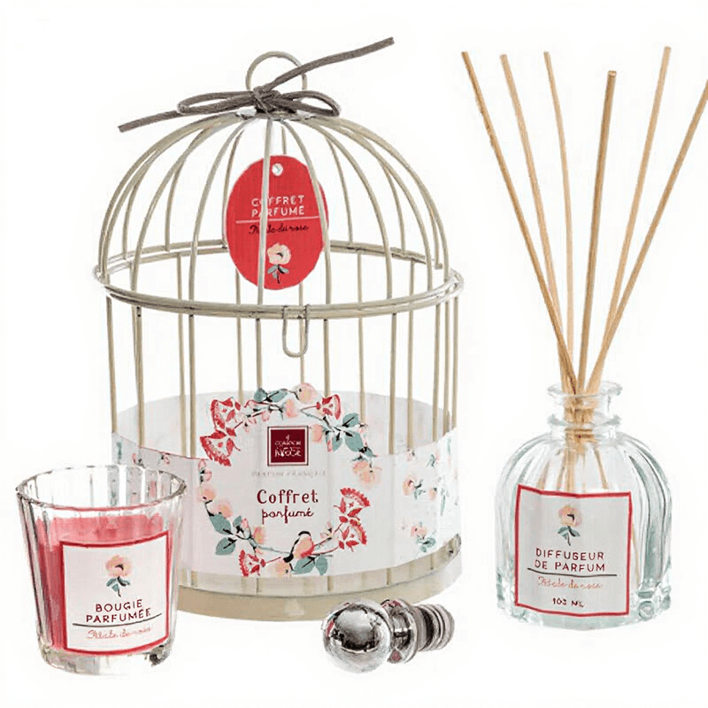Atmosphera LOLA POESIE Cadeau Vogelkooi - Kaars + Aroma, Roos