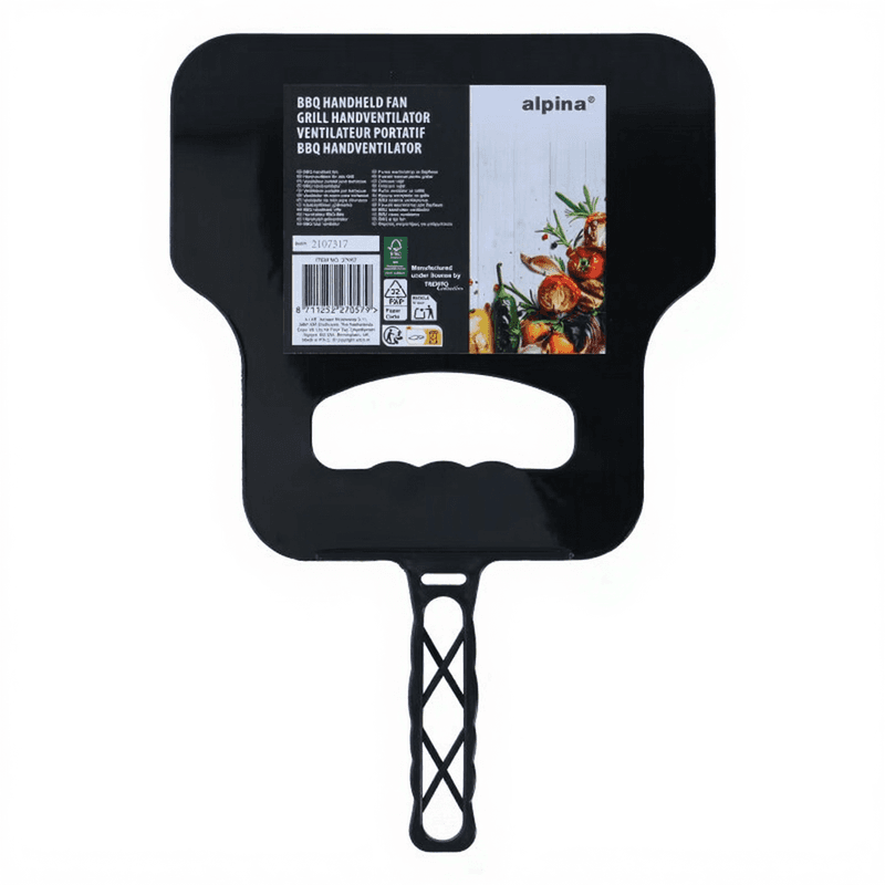 Alpina BBQ Handventilator - Zwart, 20,80 x 31,50 cm