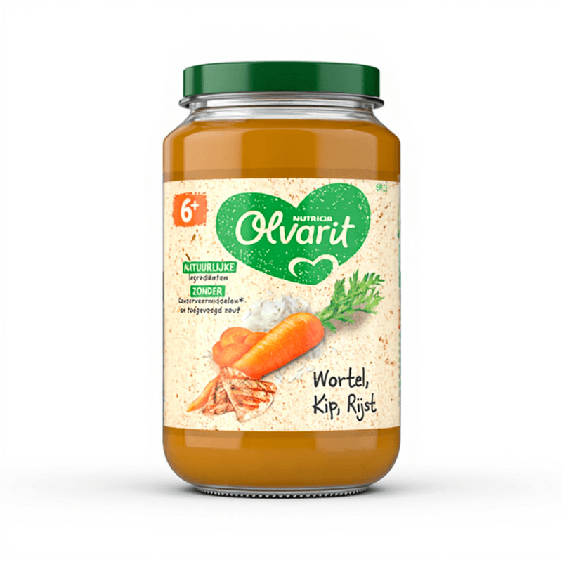 OLVARIT Maaltijd 6maanden+ Wortel Kip Rijst 200gr