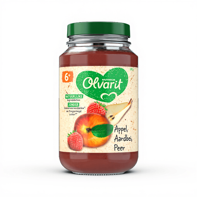 OLVARIT Fruithapje Appel Aardbei Peer 6maanden+ 200 gr