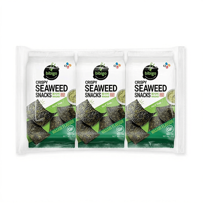 Bibigo CJ BIBIGO Knapperig Zeewier Hapje Wasabi 5Gx3EA