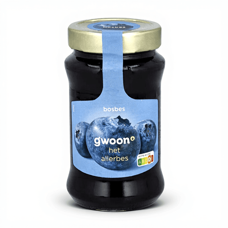 G'woon Extra Jam Blauwe Bessen 450 g