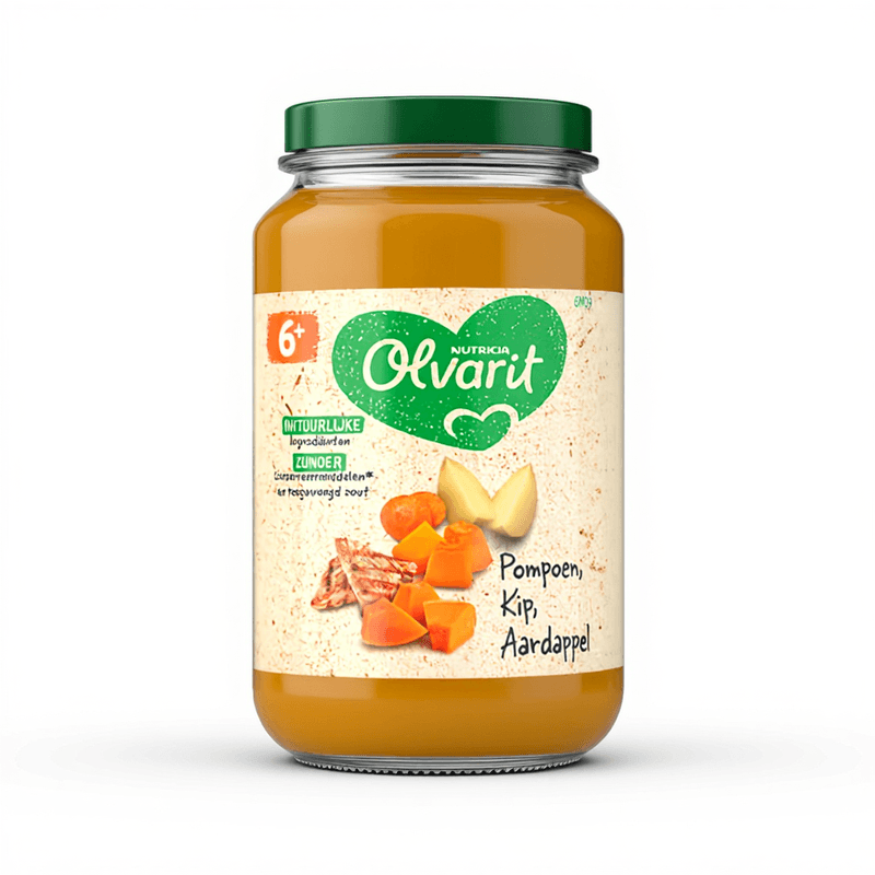 OLVARIT Maaltijd 6maanden+ Pompoen Kip Aardappel 200gr