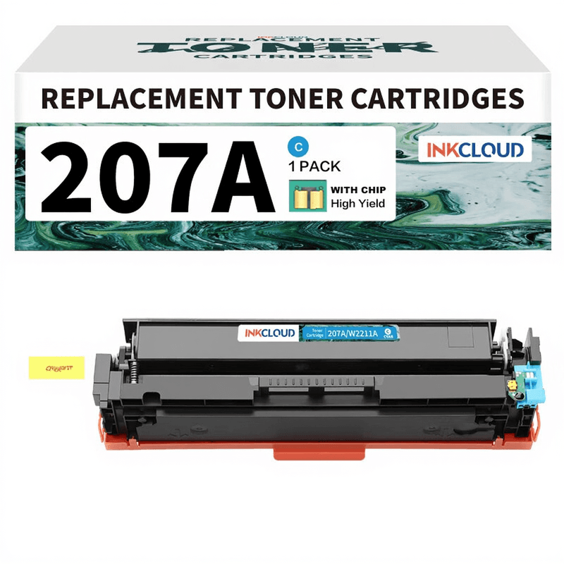 inkcloud 207A Toner met Chip compatibel voor HP m283fdw M255dw m255nw 1 Cyaan