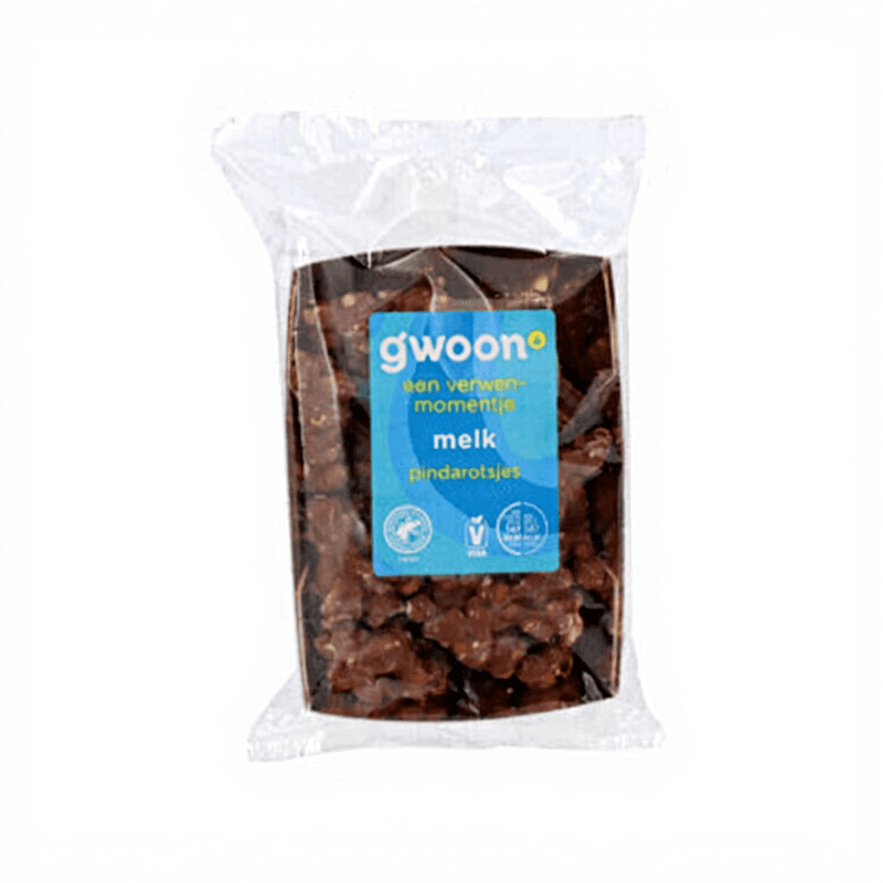 G'woon Pinda Rocks Melk Chocolade - 160 g
