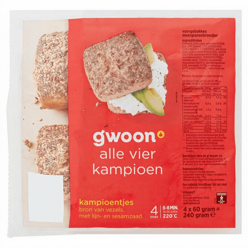 G'woon Kampioentjes - 4 stuks, 240 g